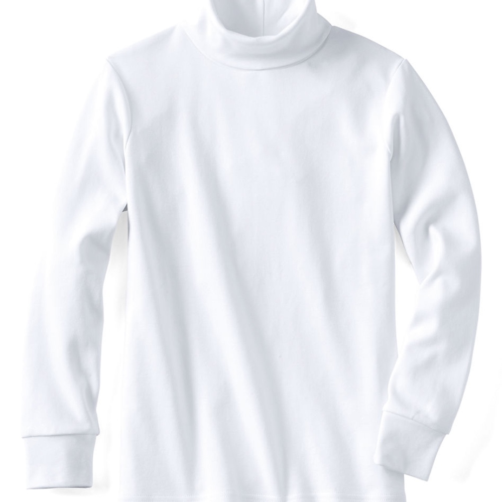 LANDS END White cotton turtleneck - NWT